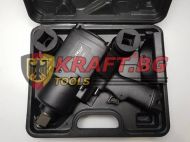 Гайковерт 1 цол 2000nm с вложки KrafT - Професионален
