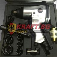 Пневматичен Гайковерт 1/2” в комплект със 17 инструмента KrafT