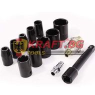 Пневматичен Гайковерт 1/2” в комплект със 17 инструмента KrafT