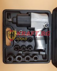Пневматичен гайковерт 1/2" 1200nm с ударни вложки KrafT