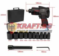Пневматичен гайковерт 1/2" - 1300nm KrafTRoyal с действие двоен чук