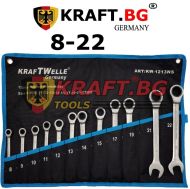 Звездогаечни тресчотни ключове от 8мм до 22мм KRAFT - Нечупещи