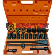 Куфар с инструменти за камион + Накрайници 41 части KraftRoyaL