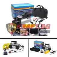 Компресор За Помпане На Гуми - Двубутален Двуцилиндров 12V 20A