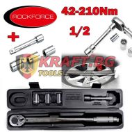 Професионален Динамометричен Ключ 1/2 42-210Nm с 3 камъка - Rock Froce