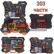 Куфар с 303 инструменти ISMA (гедоре) - хром-ванадиева стомана