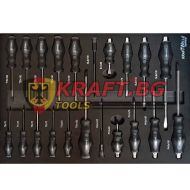 Шкаф с Ръчни Инструменти - Сервизна Количка 6+1 KrafT
