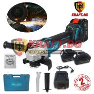 Ъглошлайф KrafT - Мощен Флекс 36V - 125mm + 2 Батерии + Зарядно