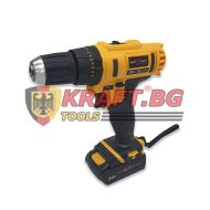 Ударен Винтоверт KrafT RoyaL 36V + 111 части + 2 батерии + Зарядно + LED Фенер