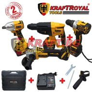 4в1 KrafT RoyaL Комплект Акумулаторни Безчеткови Машини 36V