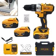 Къртач/Перфоратор 1600w + Ударен Винтоверт 36V + 2 батерии + Зарядно - KrafT