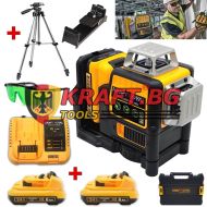 Лазерен Нивелир 4D + Ударен Винтоверт 36V + 2 батерии + Зарядно - KrafT