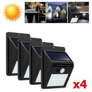 4 броя СОЛАРНИ LED ЛАМПИ СЪС СЕНЗОР ЗА ДВИЖЕНИЕ 40 LED