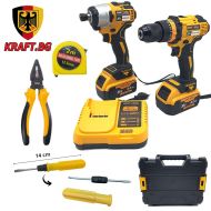 Безчеткови Акумулаторни Винтоверт и Гайковерт 36V-8Ah KraftRoyal + Подаръци