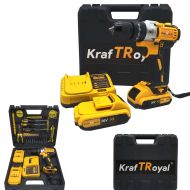 Безчетков Ударен Винтоверт KrafT RoyaL 36V с 2 батерии Li-ion 8Ah + Аксесоари