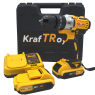 Безчетков Ударен Винтоверт KrafT RoyaL 36V с 2 батерии Li-ion 8Ah + Аксесоари