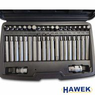 Комплект битове-накрайници HAWEK , 4401new , Hex, XZN и Torx, 1/2", 3/8", 40 броя