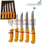 Комплект професионални месарски ножове  , 5 броя STAHLMAYER Exclusive  + подарък