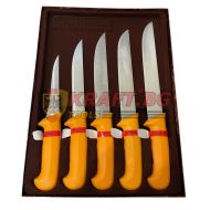 Комплект професионални месарски ножове  , 5 броя STAHLMAYER Exclusive  + подарък