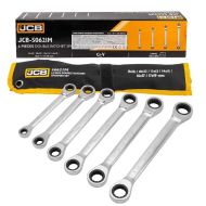 Комплект двустранни тресчотни ключове JCB – 6 части (8–19 мм) | Модел JCB-50621M