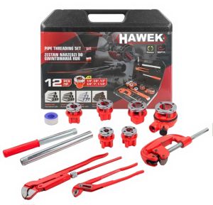 Винторезка комплект с инструменти HAWEK 12 части