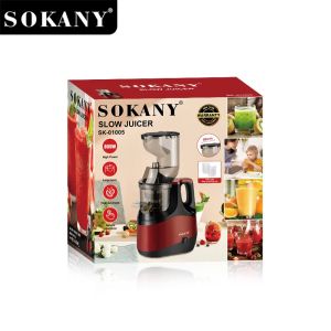 Професионална бавна сокоизстисквачка за студено пресоване Sokany SK-01005, 800W
